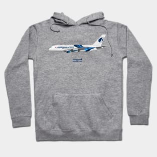 Illustration of Malaysia Airlines Airbus A380 Hoodie